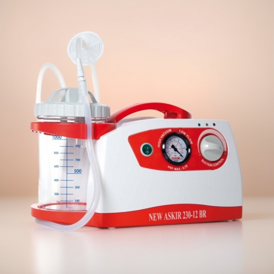 Медицинский (отсасыватель) аспиратор «NEW ASKIR 230/12V BR» (16л/мин воздух, 5л/мин жидкость)